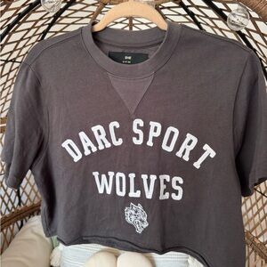 NEW LIMITED EDITION Darc Sport Wolves Dark Gray Cropped T-Shirt